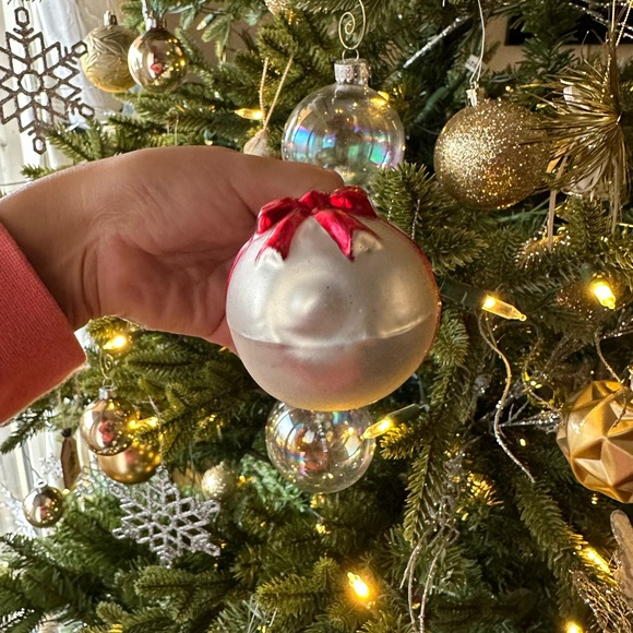 Holiday Inspirations Glass Ornament SNOWMAN Blown Glass Christmas 3.5" New - Picture 6 of 10